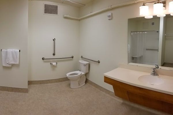 Large, handicapped accessible bathroom