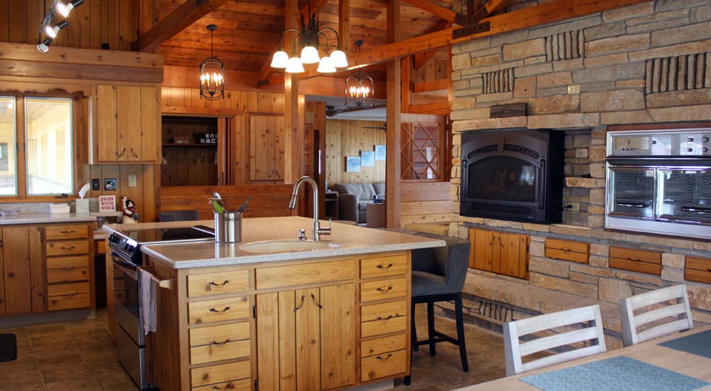 Plenty of room for prep or socializing around the large kitchen island