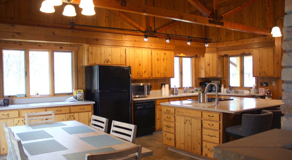 Shadow Lake Retreat's eat-in kitchen helps keep the focus on family
